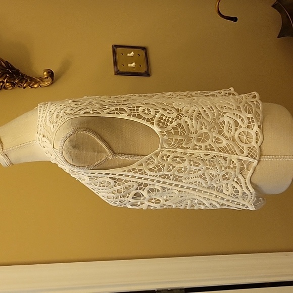 Chico's antique white crochet lace vest Size 1 (Chico's) Medium New with tags … - Picture 3 of 9